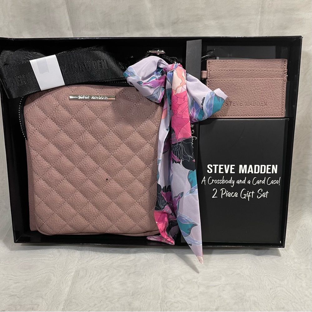 Steve Madden Crossbody, Card case and Scarf/Twilly, NWT